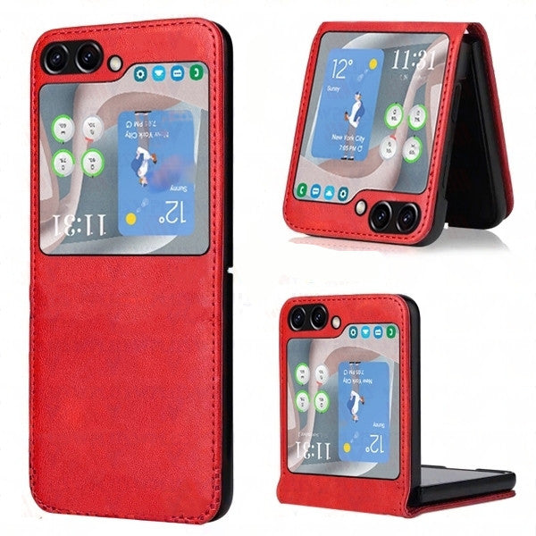 Slim Fitted PU Leather Case Cover for Samsung Galaxy Z Flip 5 Slim Fitted PU Leather Case Cover for Samsung Galaxy Z Flip 5